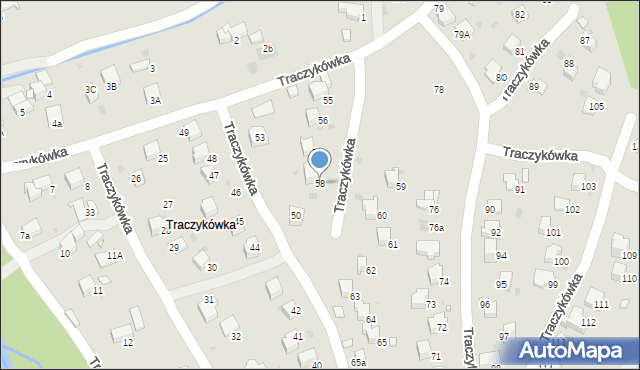 Rabka-Zdrój, Traczykówka, 58, mapa Rabka-Zdrój