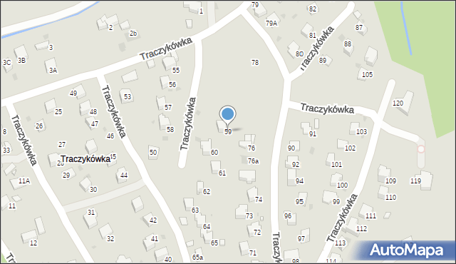Rabka-Zdrój, Traczykówka, 59, mapa Rabka-Zdrój