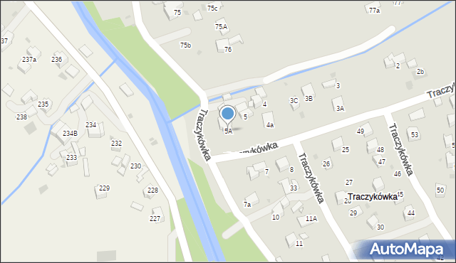 Rabka-Zdrój, Traczykówka, 5A, mapa Rabka-Zdrój