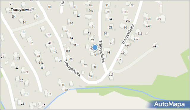 Rabka-Zdrój, Traczykówka, 70, mapa Rabka-Zdrój