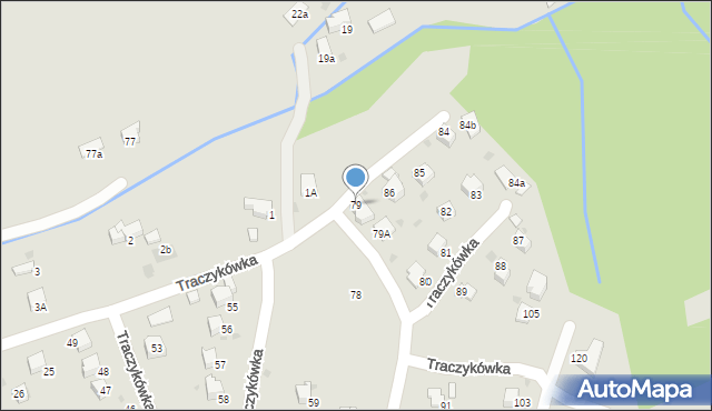 Rabka-Zdrój, Traczykówka, 79, mapa Rabka-Zdrój