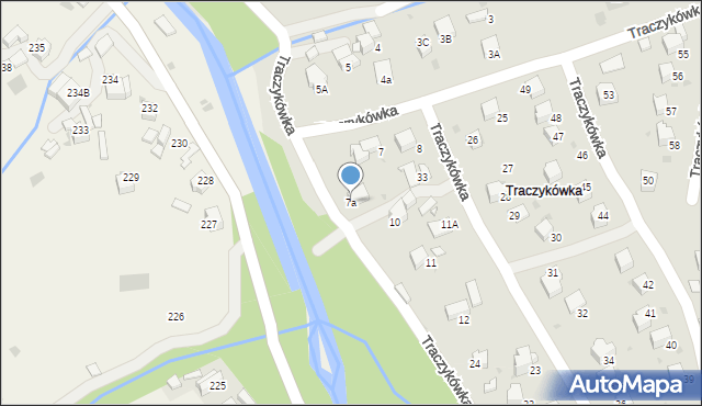 Rabka-Zdrój, Traczykówka, 7a, mapa Rabka-Zdrój