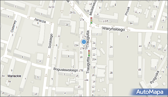 Radom, Traugutta Romualda, gen., 17a-25, mapa Radomia