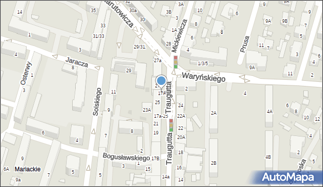 Radom, Traugutta Romualda, gen., 17A, mapa Radomia