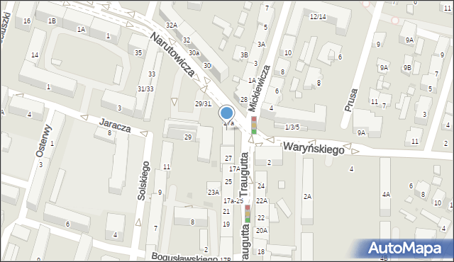 Radom, Traugutta Romualda, gen., 29A, mapa Radomia