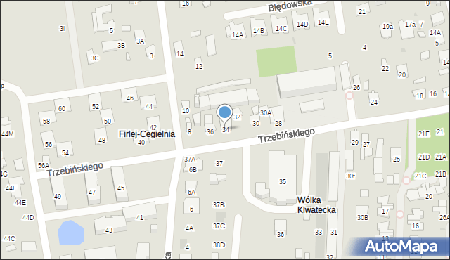 Radom, Trzebińskiego Jana Kantego, 34, mapa Radomia