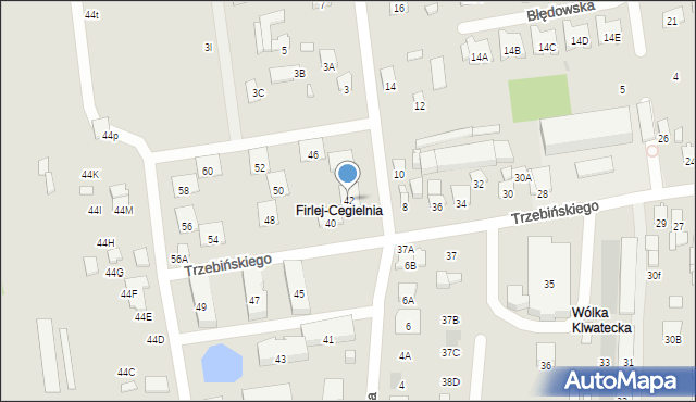 Radom, Trzebińskiego Jana Kantego, 42, mapa Radomia