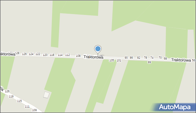 Radomsko, Traktorowa, 100-98, mapa Radomsko