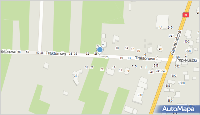 Radomsko, Traktorowa, 29, mapa Radomsko