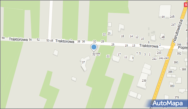 Radomsko, Traktorowa, 31, mapa Radomsko