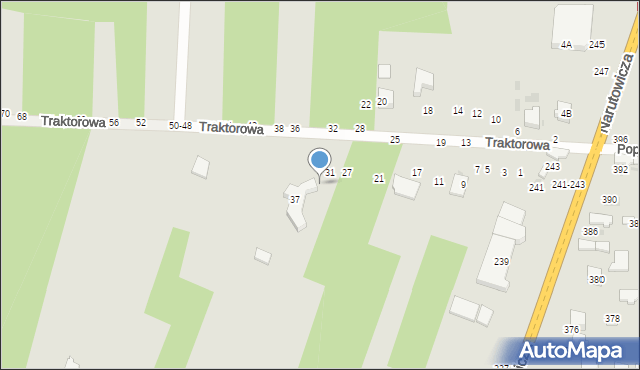 Radomsko, Traktorowa, 33, mapa Radomsko