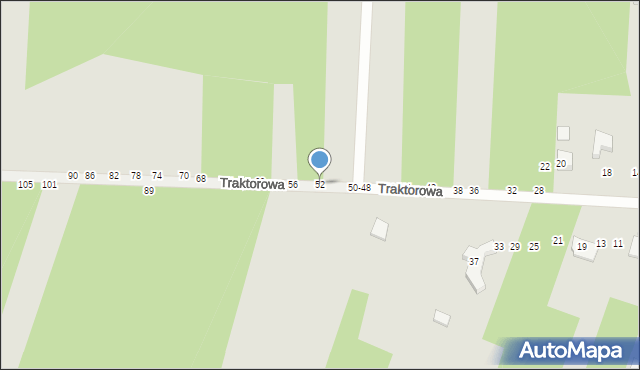 Radomsko, Traktorowa, 52, mapa Radomsko