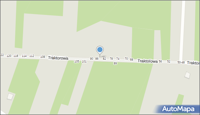 Radomsko, Traktorowa, 84, mapa Radomsko