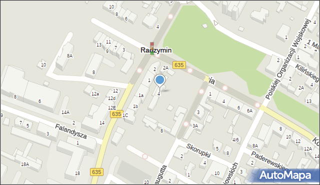 Radzymin, Traugutta Romualda, gen., 6, mapa Radzymin