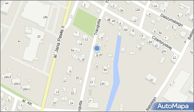 Radzymin, Traugutta Romualda, gen., 9, mapa Radzymin