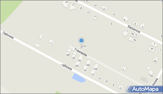 Radzymin, Trawiasta, 12, mapa Radzymin