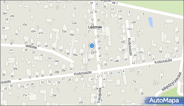 Radzyń Podlaski, Traugutta Romualda, gen., 23, mapa Radzyń Podlaski