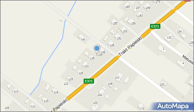 Rogi, Trakt Papieski, 137, mapa Rogi