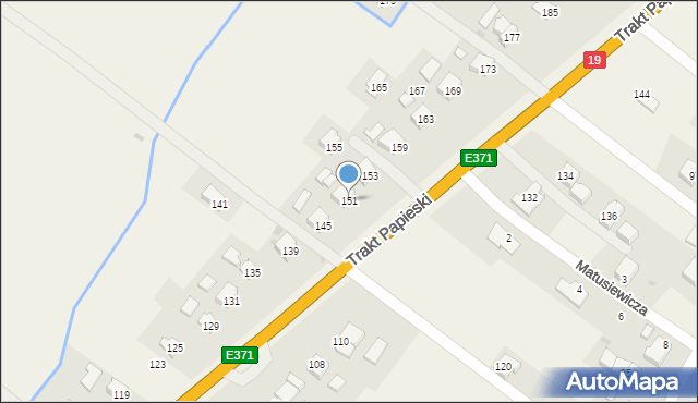 Rogi, Trakt Papieski, 151, mapa Rogi