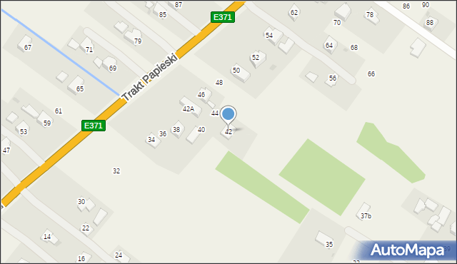 Rogi, Trakt Papieski, 42, mapa Rogi