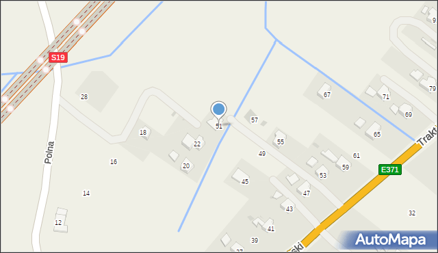 Rogi, Trakt Papieski, 51, mapa Rogi