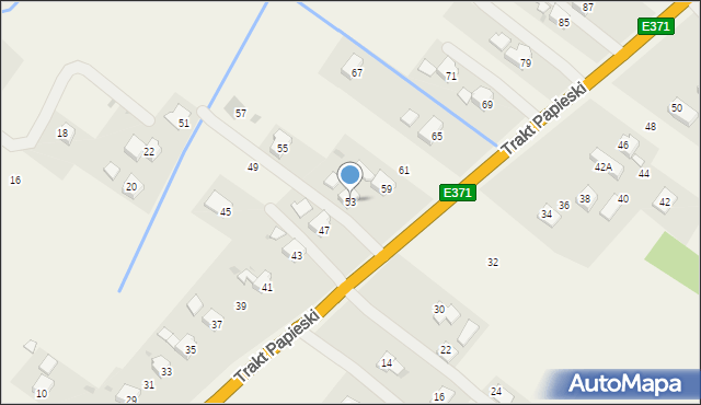 Rogi, Trakt Papieski, 53, mapa Rogi