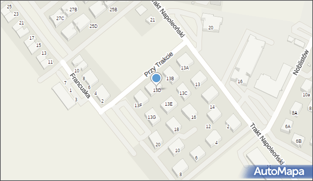 Rokietnica, Trakt Napoleoński, 13D, mapa Rokietnica