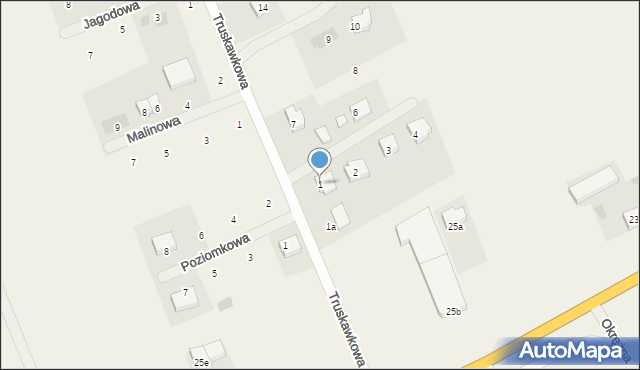 Rokocin, Truskawkowa, 1, mapa Rokocin