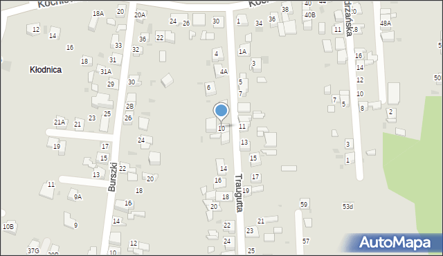 Ruda Śląska, Traugutta Romualda, gen., 10, mapa Rudy Śląskiej