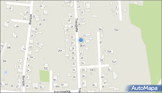 Ruda Śląska, Traugutta Romualda, gen., 25, mapa Rudy Śląskiej