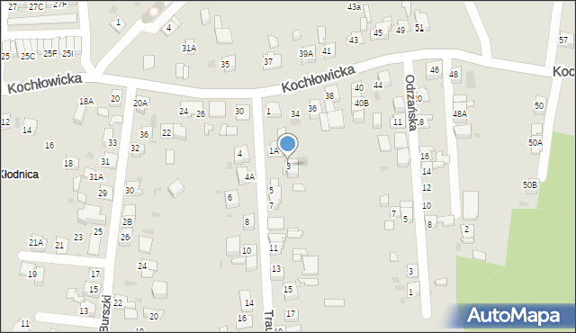 Ruda Śląska, Traugutta Romualda, gen., 3, mapa Rudy Śląskiej