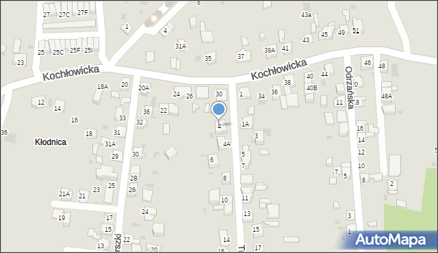Ruda Śląska, Traugutta Romualda, gen., 4, mapa Rudy Śląskiej