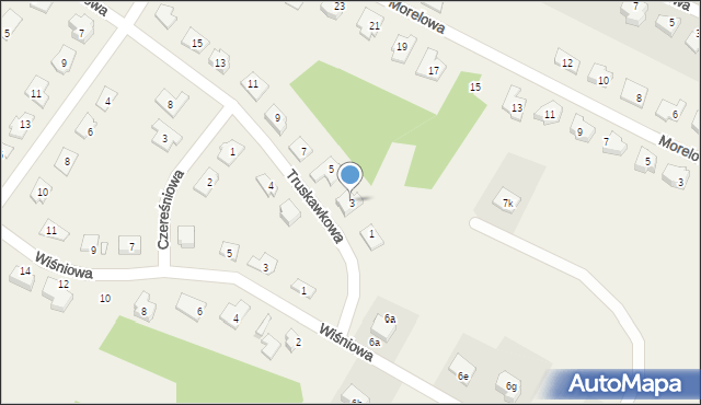 Ruziec, Truskawkowa, 3, mapa Ruziec