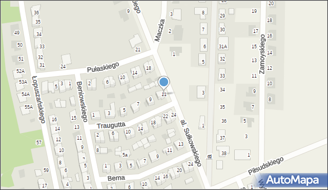 Rydzyna, Traugutta Romualda, gen., 11, mapa Rydzyna