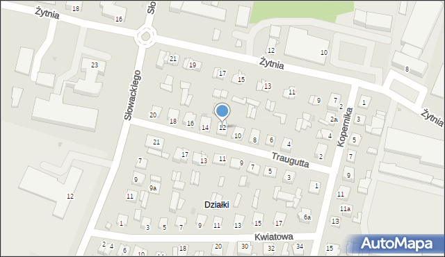 Ryki, Traugutta Romualda, gen., 12, mapa Ryki