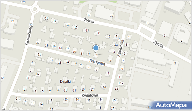 Ryki, Traugutta Romualda, gen., 4, mapa Ryki