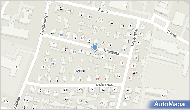 Ryki, Traugutta Romualda, gen., 7, mapa Ryki