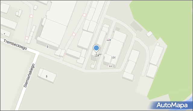 Rzeszów, Trembeckiego Stanisława, 11a, mapa Rzeszów