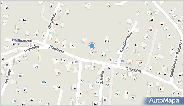 Rzeszów, Traugutta Romualda, gen., 16, mapa Rzeszów