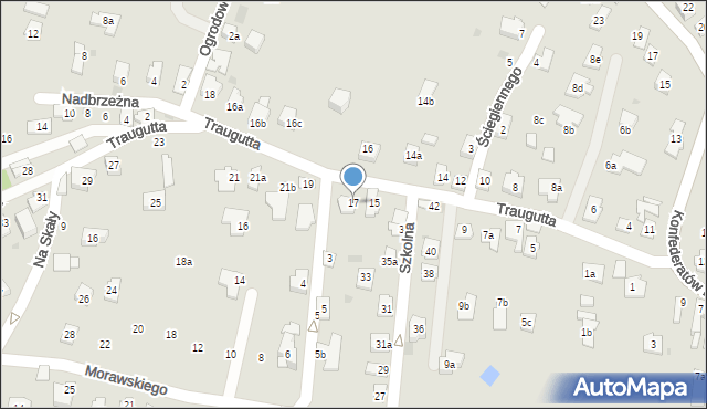 Rzeszów, Traugutta Romualda, gen., 17, mapa Rzeszów