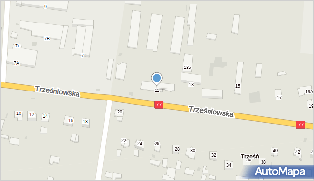 Sandomierz, Trześniowska, 11, mapa Sandomierza