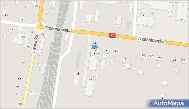 Sandomierz, Trześniowska, 2B, mapa Sandomierza