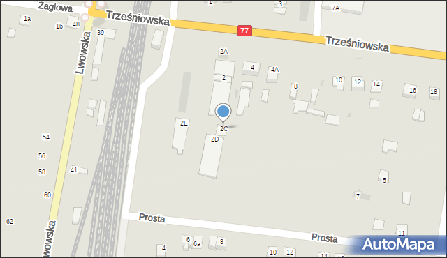 Sandomierz, Trześniowska, 2C, mapa Sandomierza
