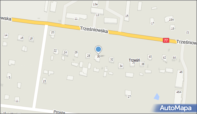 Sandomierz, Trześniowska, 30, mapa Sandomierza