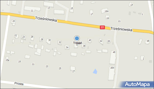 Sandomierz, Trześniowska, 36, mapa Sandomierza