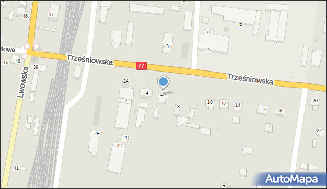 Sandomierz, Trześniowska, 4A, mapa Sandomierza