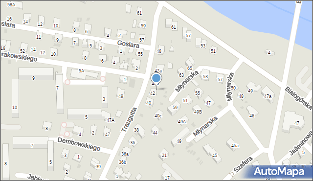 Sanok, Traugutta Romualda, gen., 46, mapa Sanok