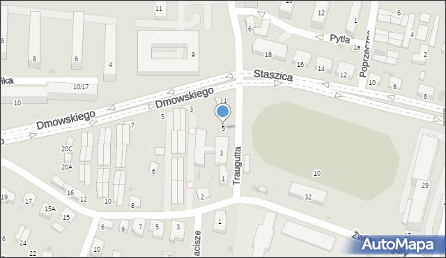 Sanok, Traugutta Romualda, gen., 5, mapa Sanok