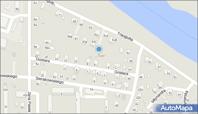 Sanok, Traugutta Romualda, gen., 63d, mapa Sanok