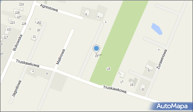 Sapowice, Truskawkowa, 13, mapa Sapowice